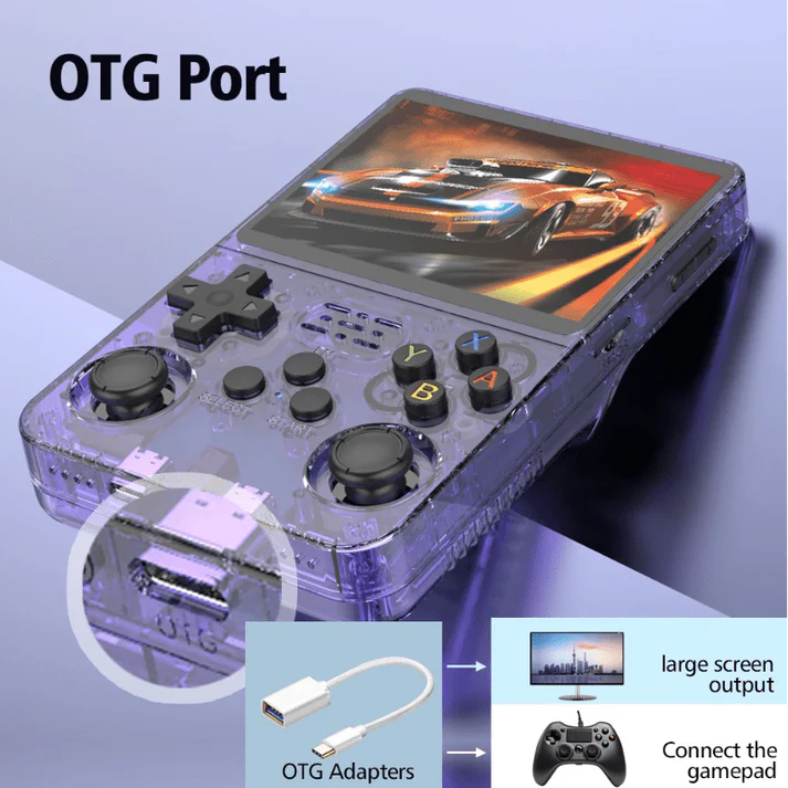 Console de jogos portátil sistema Linux tela de 3.5" armazenamento 64GB